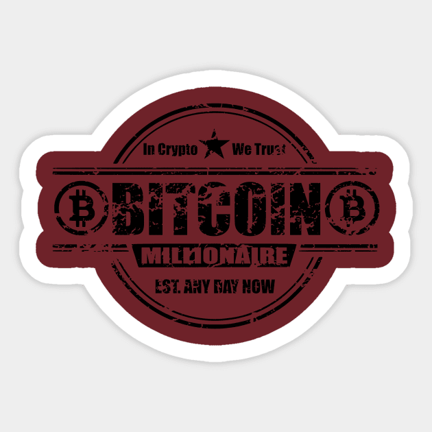 Vintage Bitcoin Millionaire Sticker by Uniq_Designs